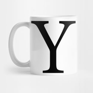 Black Y Mug